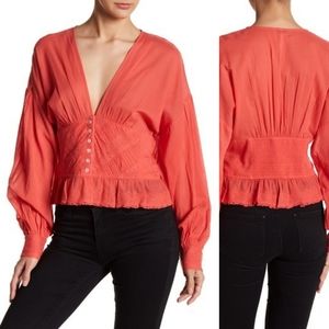 Free people True Color Button blouse